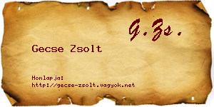 Gecse Zsolt névjegykártya
